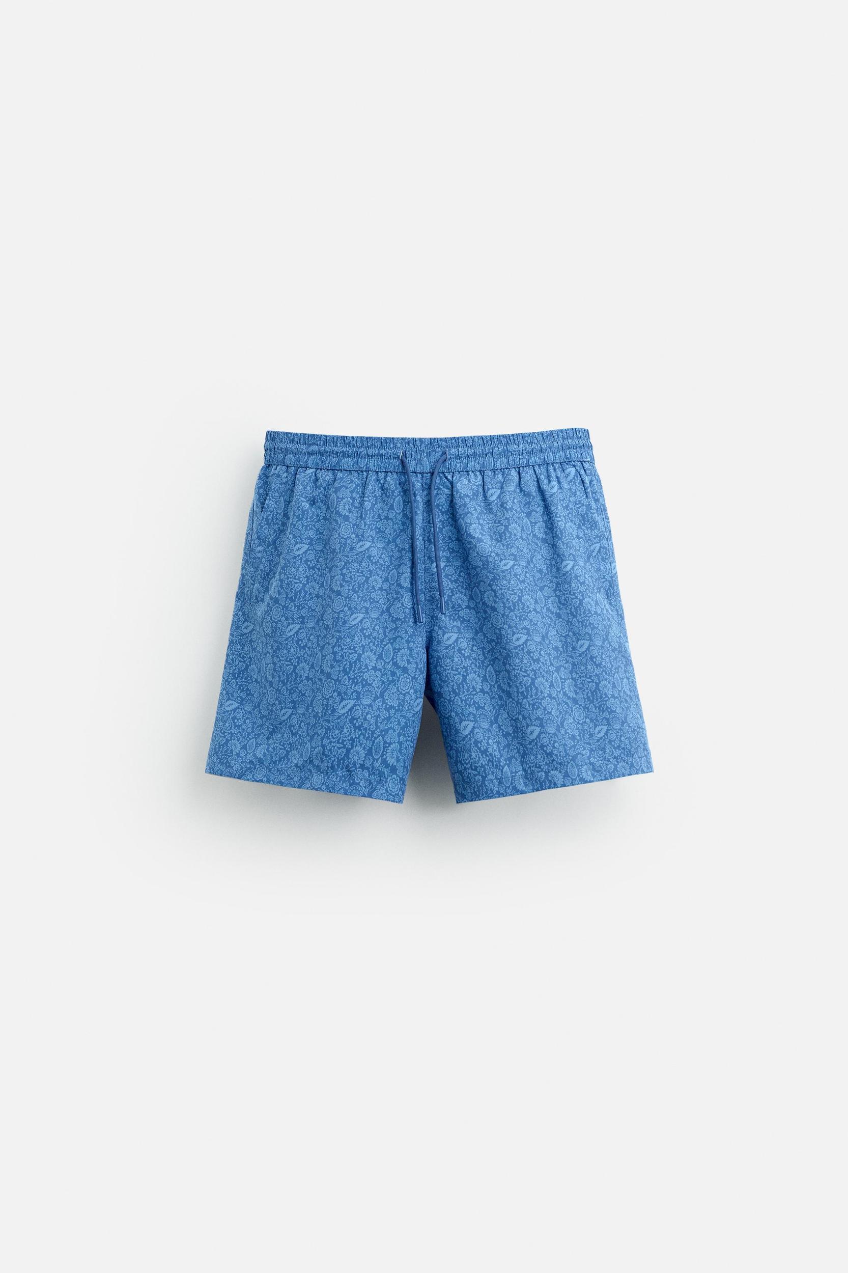 FLORAL PRINT SWIMMING TRUNKS Product Image