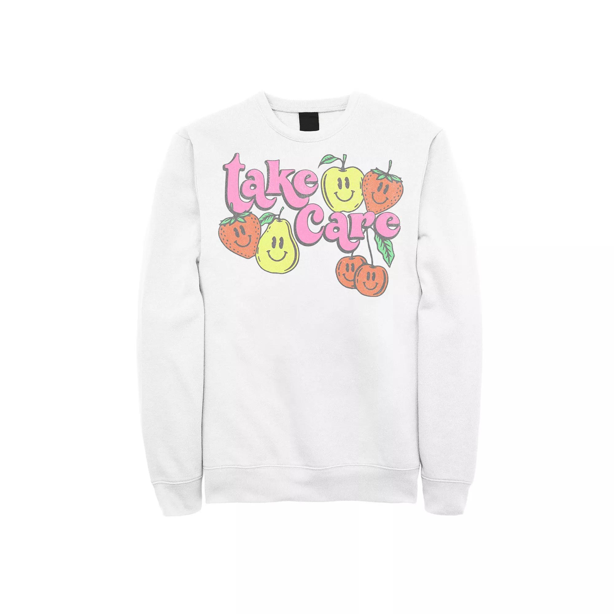 Men's Trendy Take Care Sweatshirt, Size: Small, White Product Image