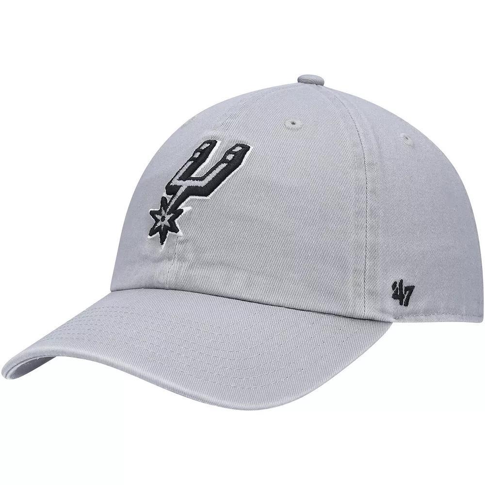 Men's '47 Gray San Antonio Spurs Team Clean Up Adjustable Hat, Grey Product Image