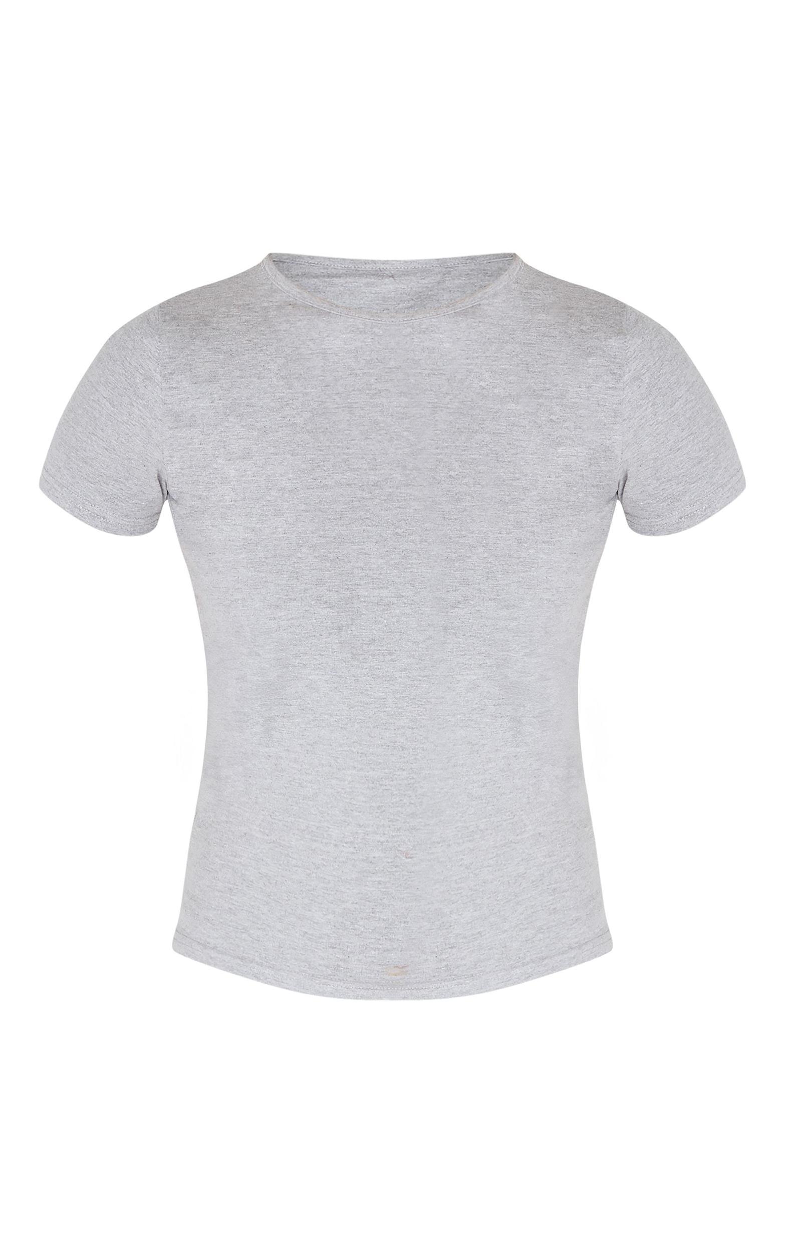 Ash Grey Premium Cap Sleeve Cotton T-shirt Product Image