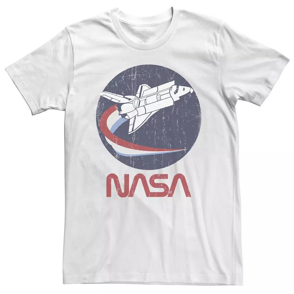 Big & Tall NASA Shuttle Three Color Swoosh Circle Tee, Men's, Size: 4XLT, White Product Image