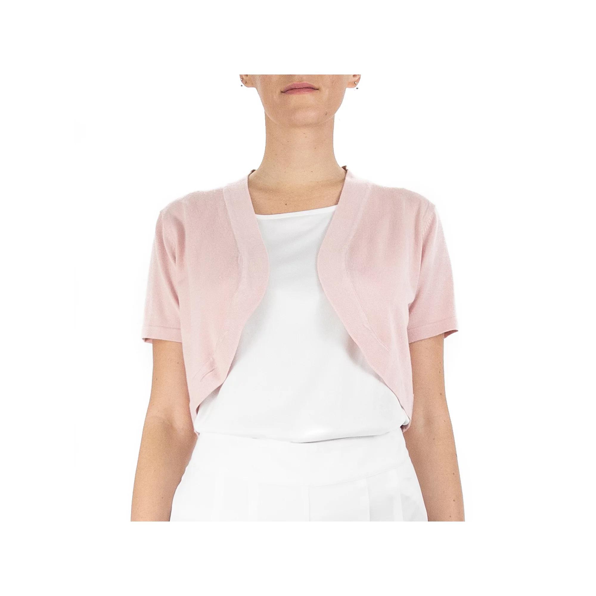 Women's Nina Leonard Open-Front Crop Bolero, Size: XL, Blush Product Image