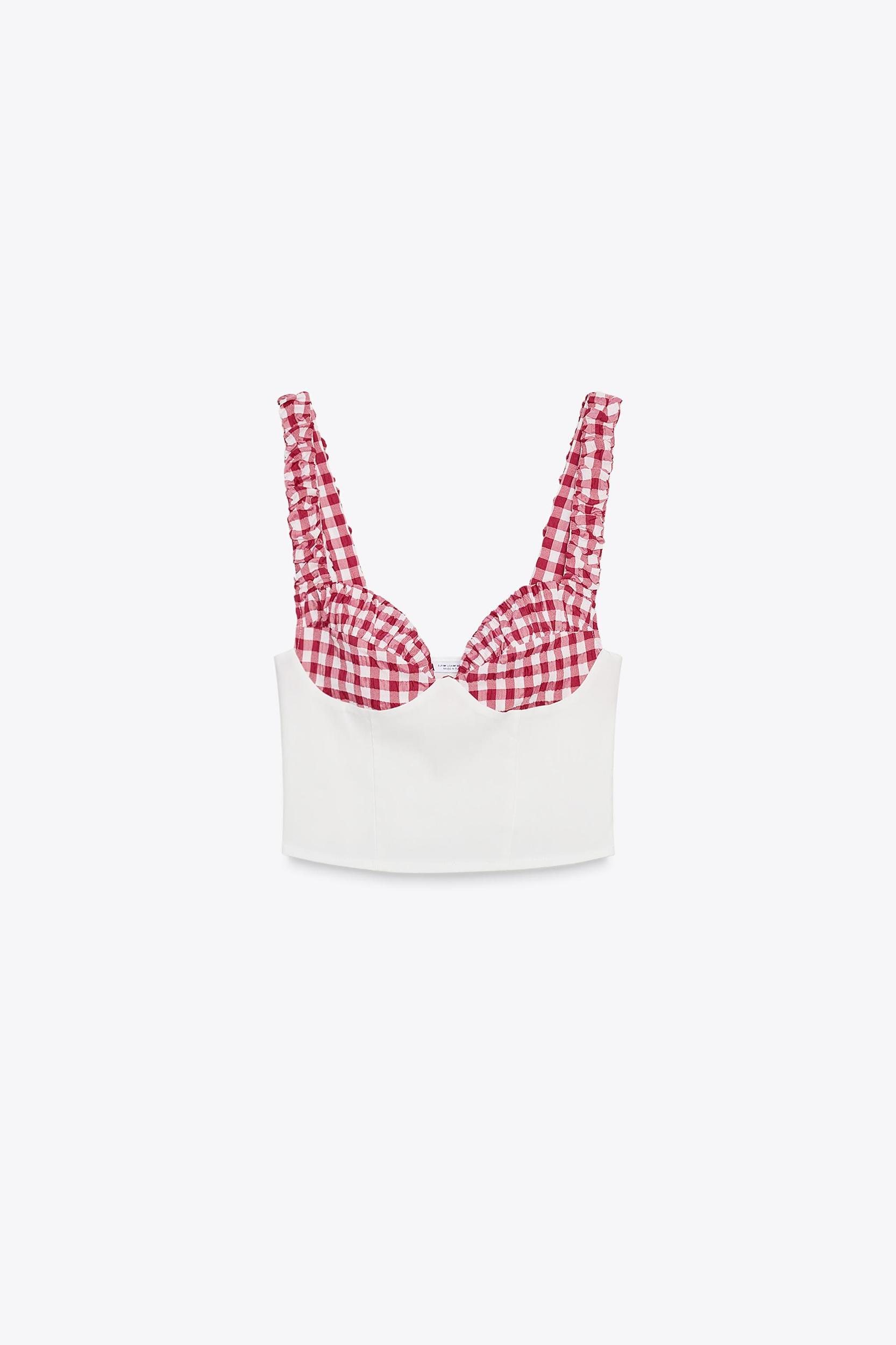 GINGHAM CORSET TOP Product Image