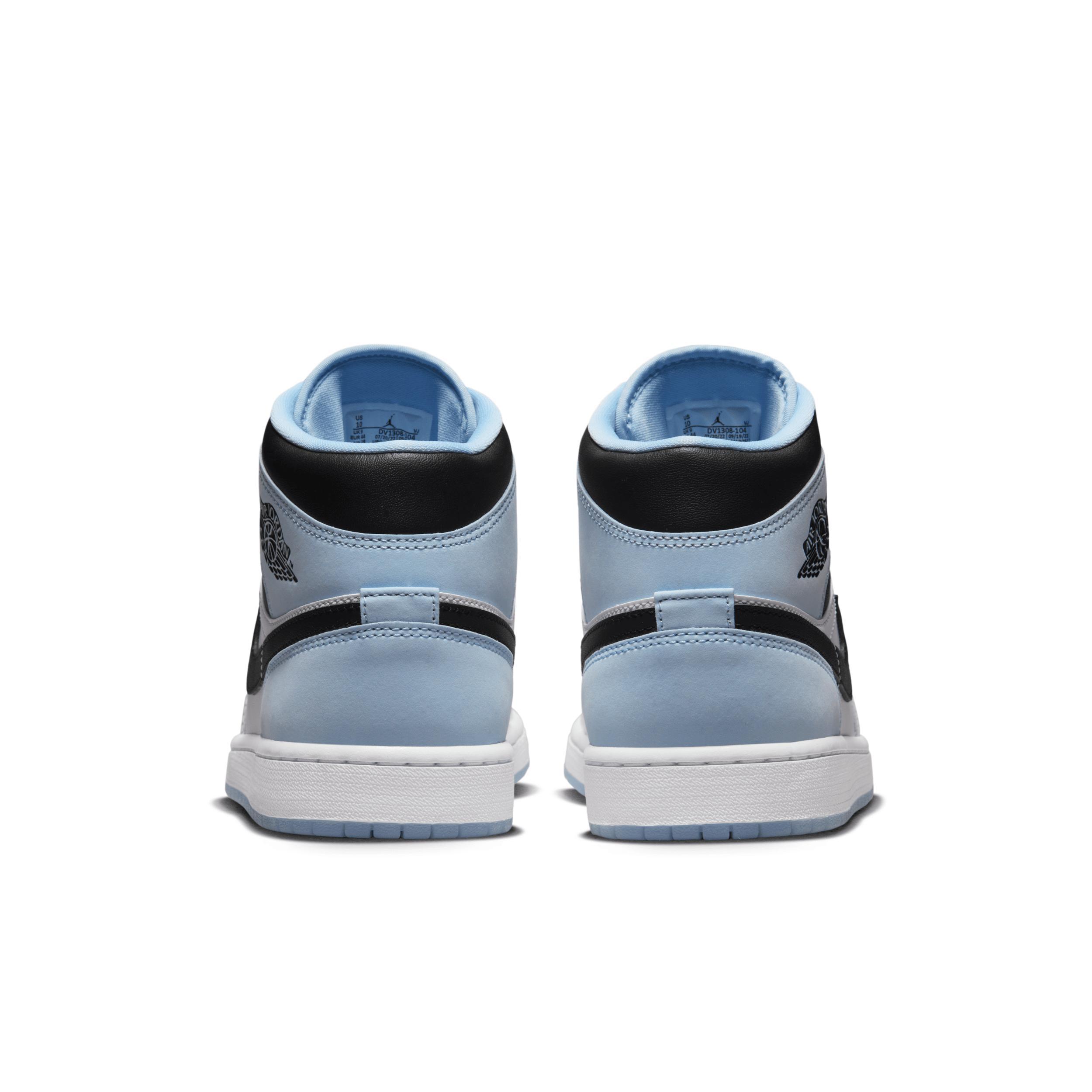 Jordan Mens AJ 1 Mid SE - Basketball Shoes White/Blue/Black Product Image