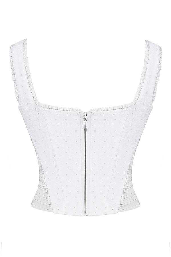 Catalina White Broderie Anglais Corset Product Image