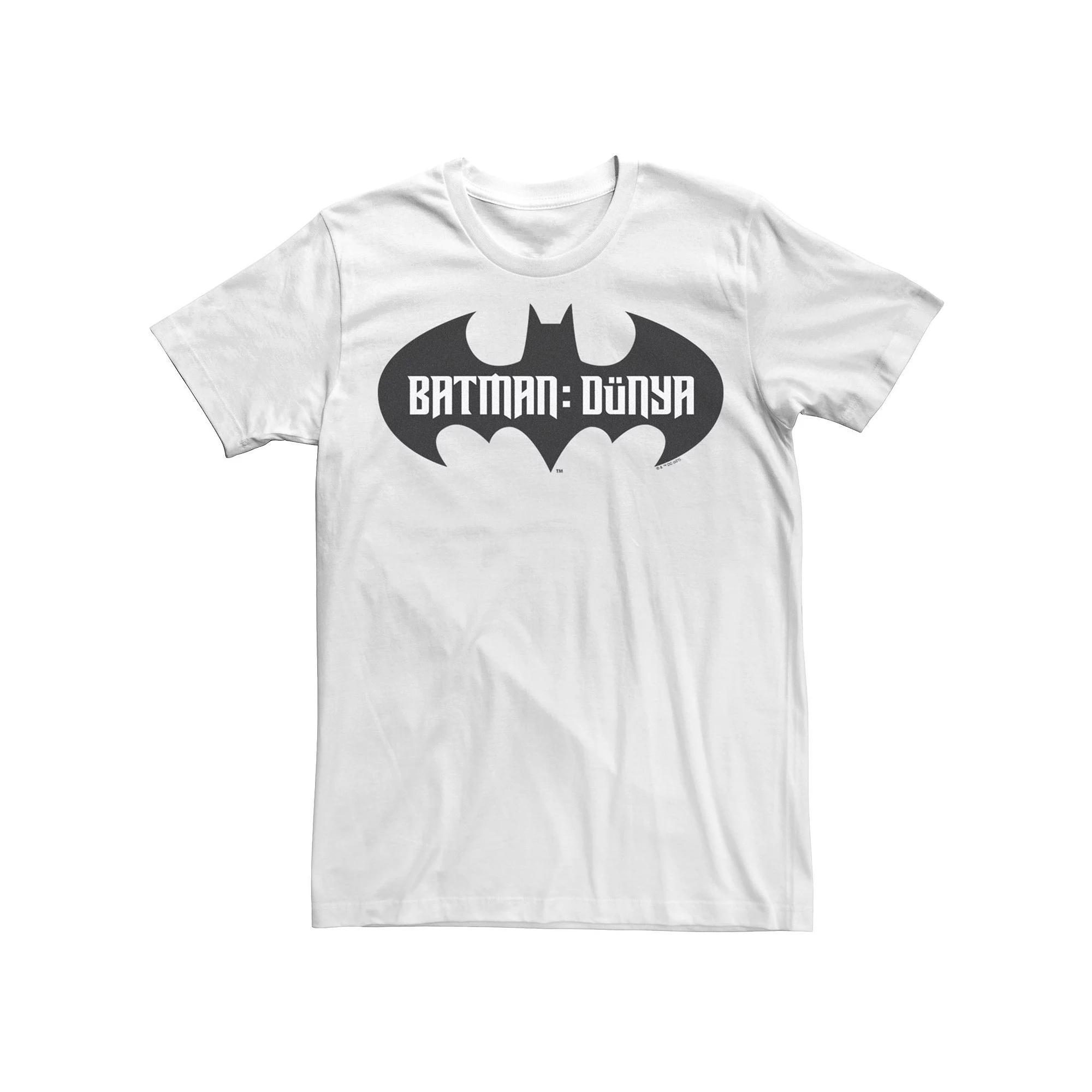 Men's Batman: Dunya Germany Bat Logo Tee, Boy's, Size: Medium, White Product Image