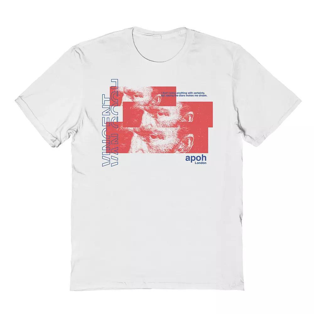 Men's apoh - Van Gogh The Stars Graphic Tee, Size: Small, White Product Image