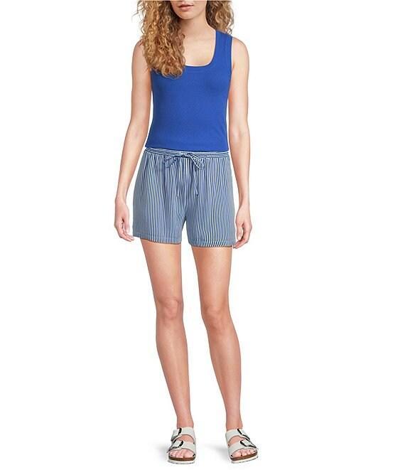 A Loves A Ribbed Knit Scoop Neck Sleeveless Tank Product Image