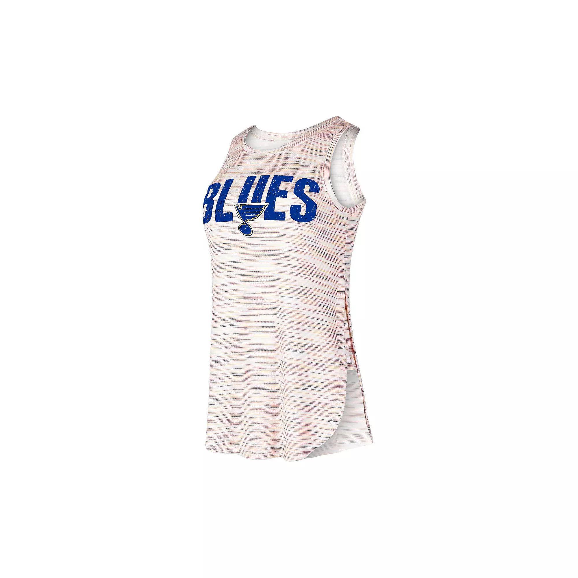 Women's Concepts Sport St. Louis Blues Sunray Multicolor Tri-Blend Tank Top, Size: XL, Team Product Image