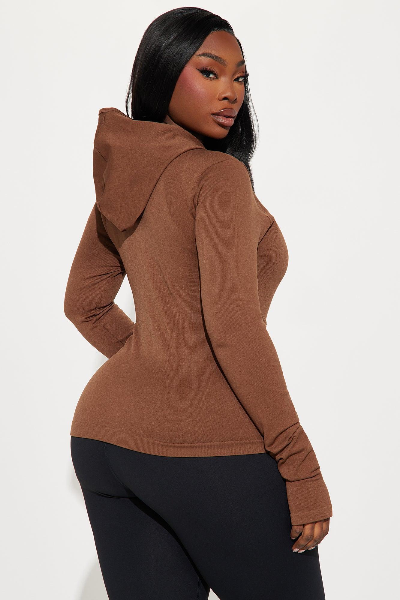 Your Next Move Seamless Active Jacket - Mocha Product Image