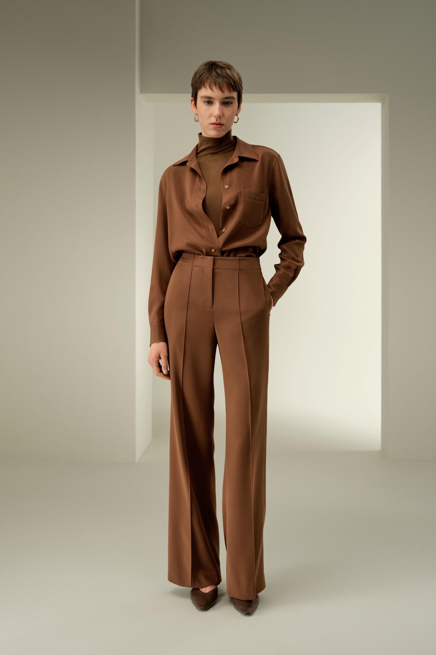 Minimalist Silk Crêpe Pant Product Image