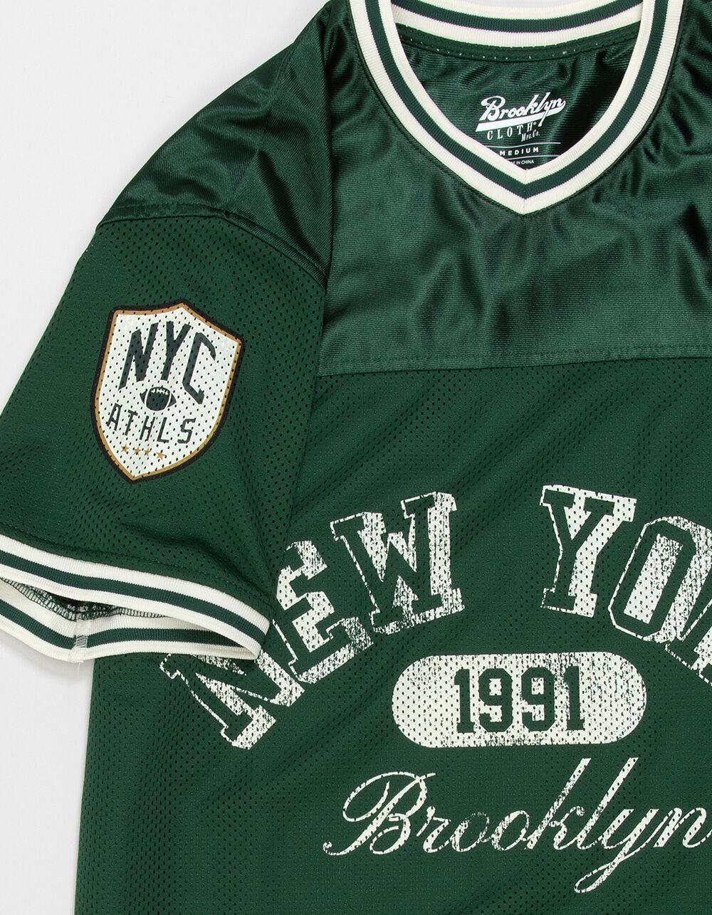 BROOKLYN CLOTH Mens Mesh Football Jersey - DK GREEN Product Image