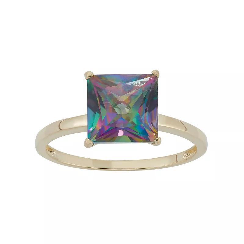 Designs by Gioelli Mystic Topaz 10k Gold Ring, Womens, Green Product Image