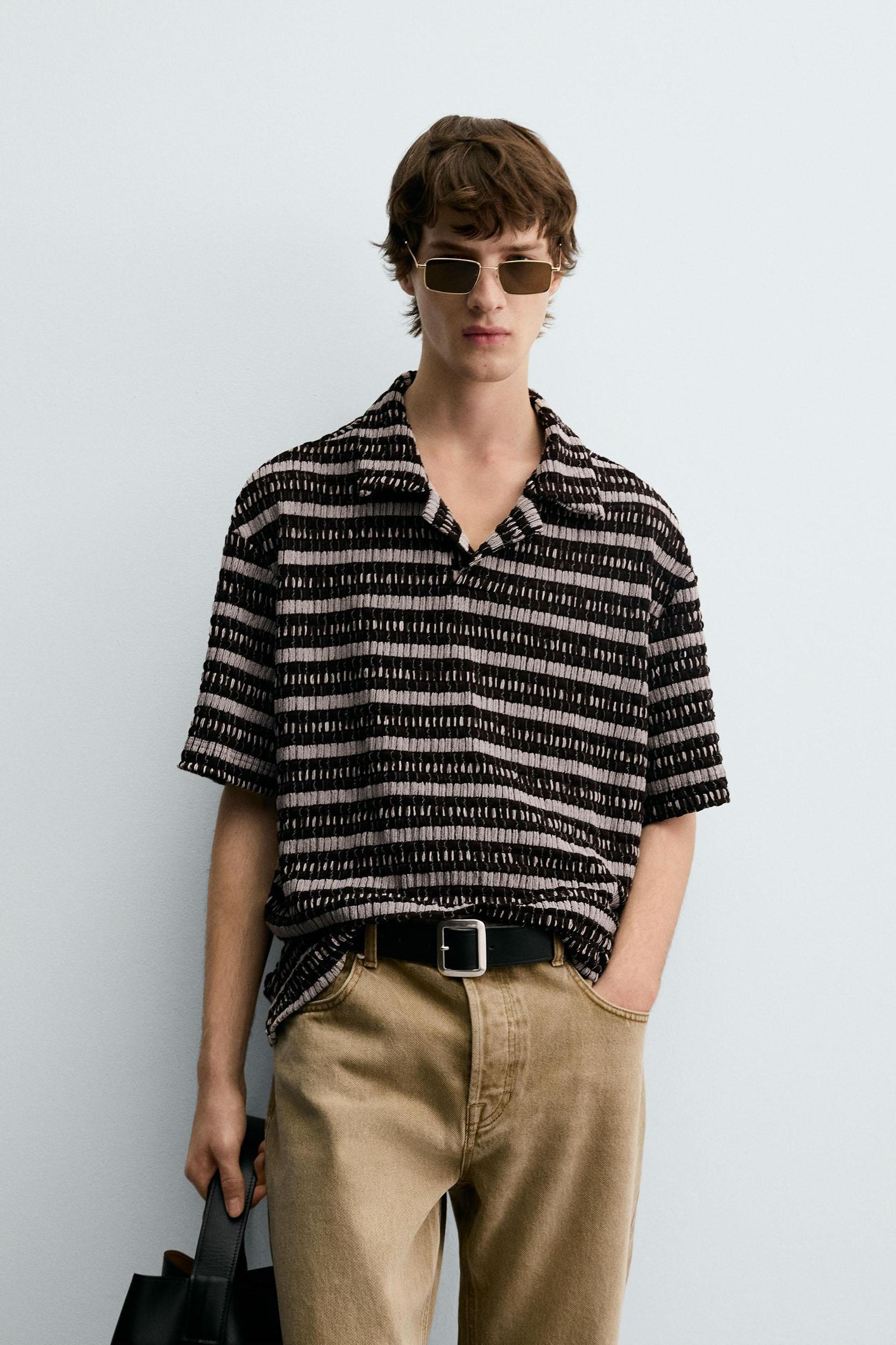 JACQUARD KNIT POLO Product Image