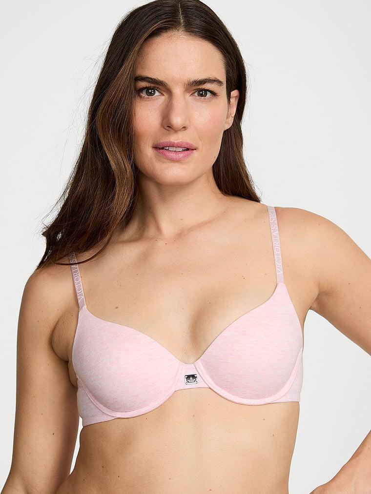 Cotton Logo Hardware Lightly Lined Demi Bra Product Image