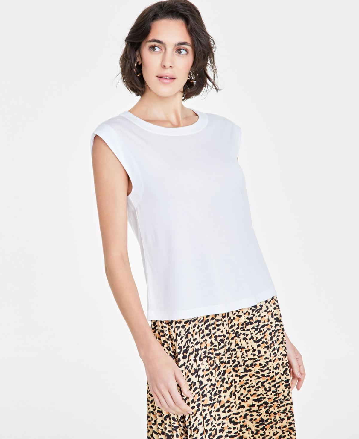 On 34th Womens Knit Crewneck Extended-Sleeve Top, Created for Macys Product Image