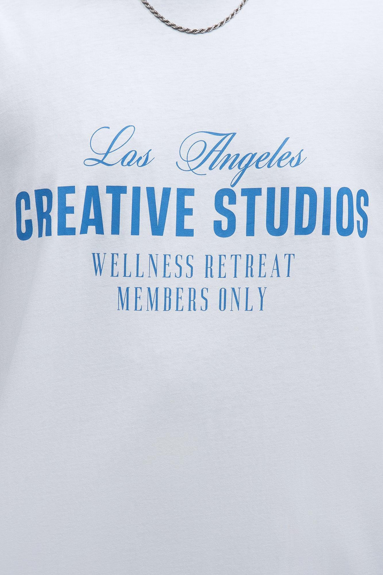 LA Creative Studios Oversized Short Sleeve Tee - White Product Image