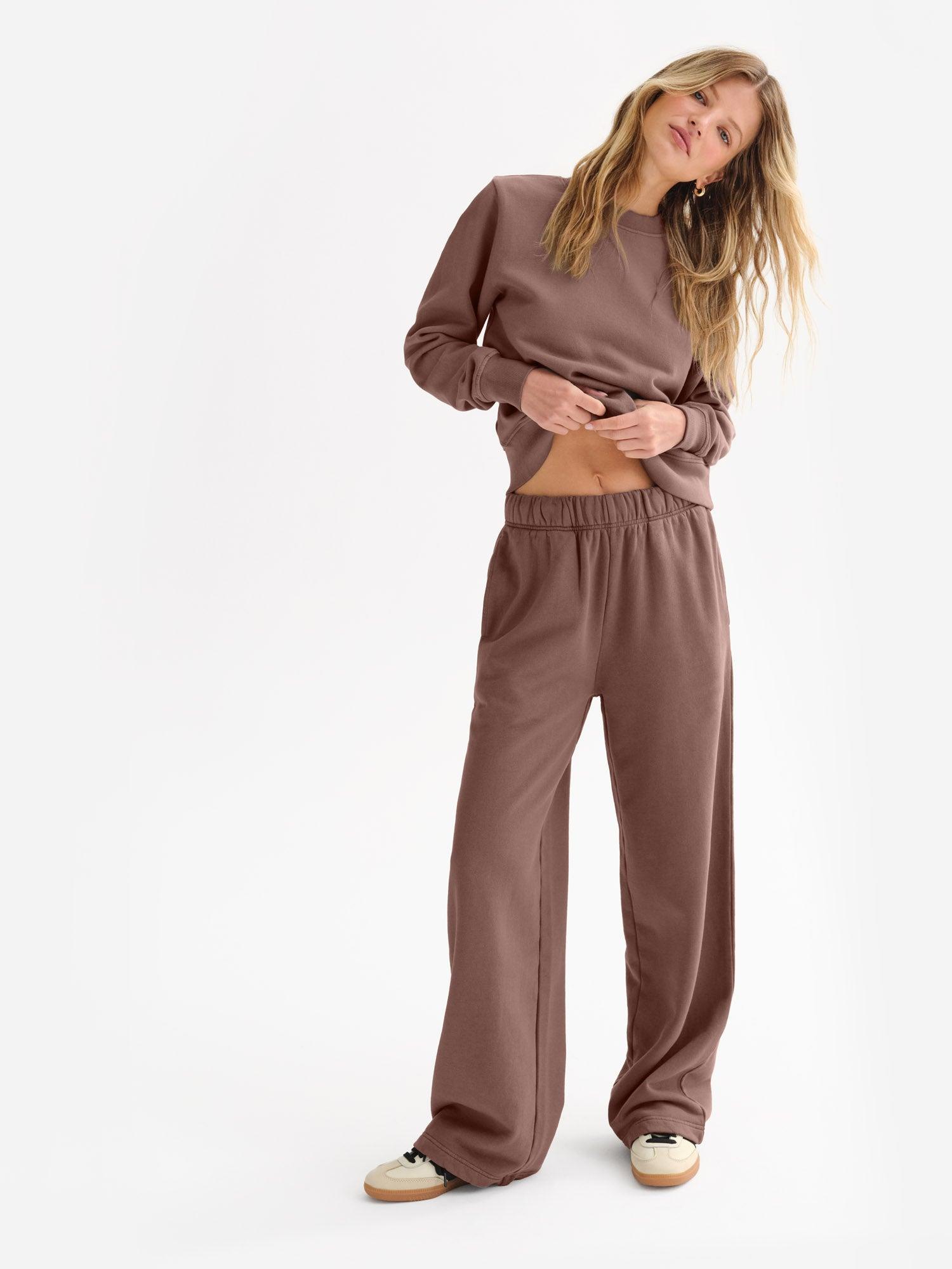 Organic Fleece Shrunken Crew Neck Sweatshirt Female Product Image