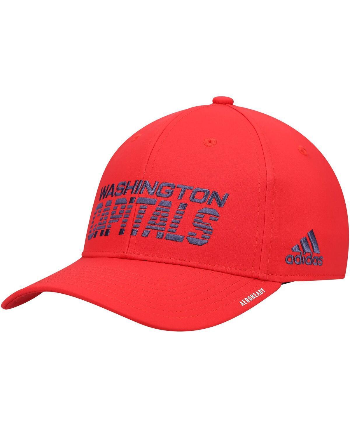 Men's adidas Red Washington Capitals 2021 Locker Room AEROREADY Flex Hat, Size: Small/Medium Product Image