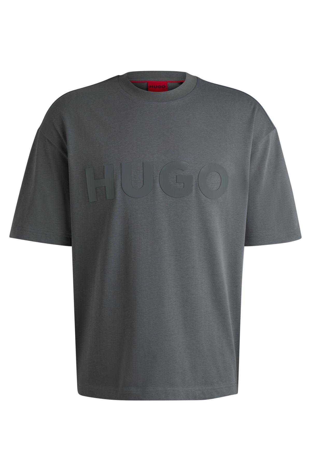 Cotton-jersey T-shirt with reflective logo Product Image