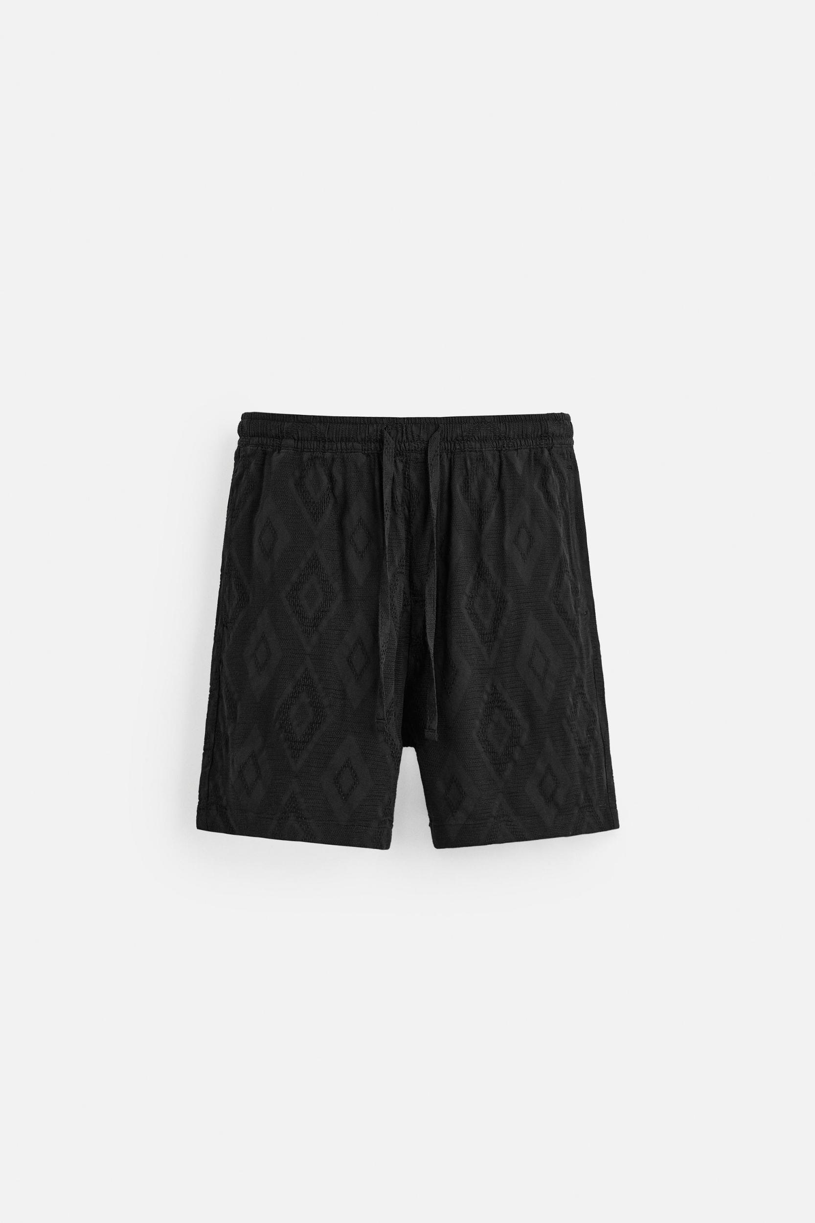 GEOMETRIC JACQUARD SHORTS Product Image