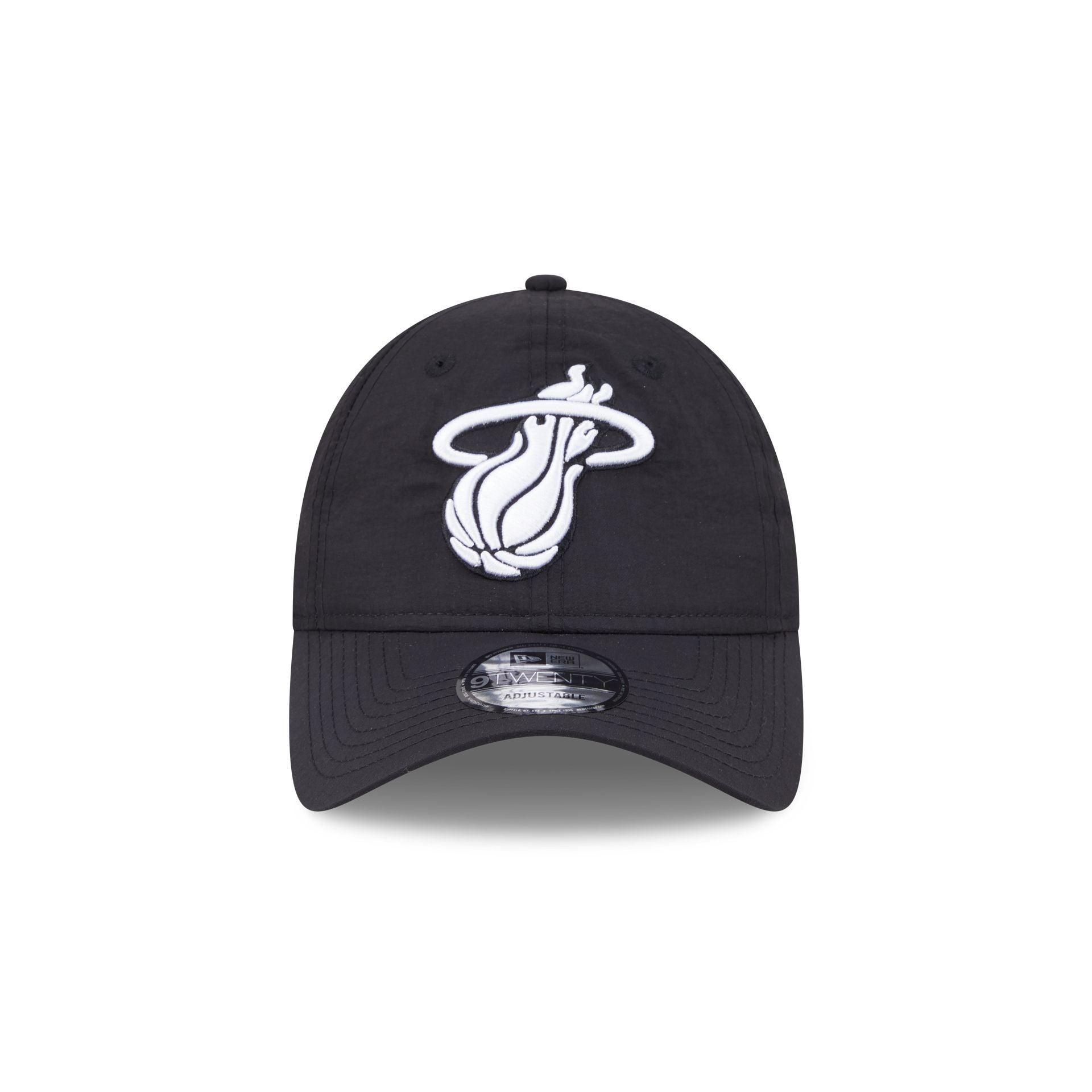 Miami Heat Everyday Nylon Black 9TWENTY Adjustable Hat Male Product Image
