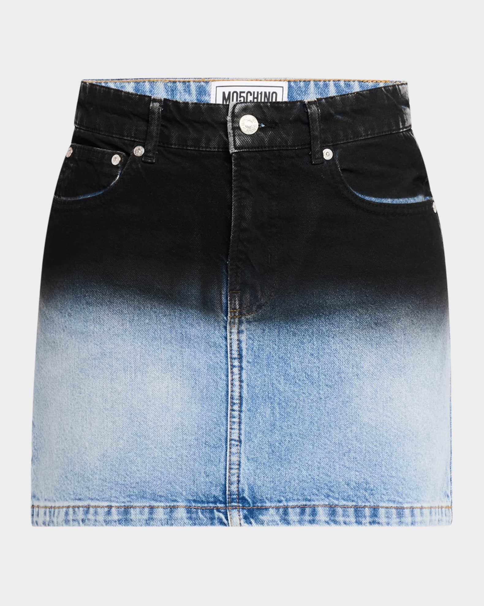 Denim Shadow Mini Skirt Product Image