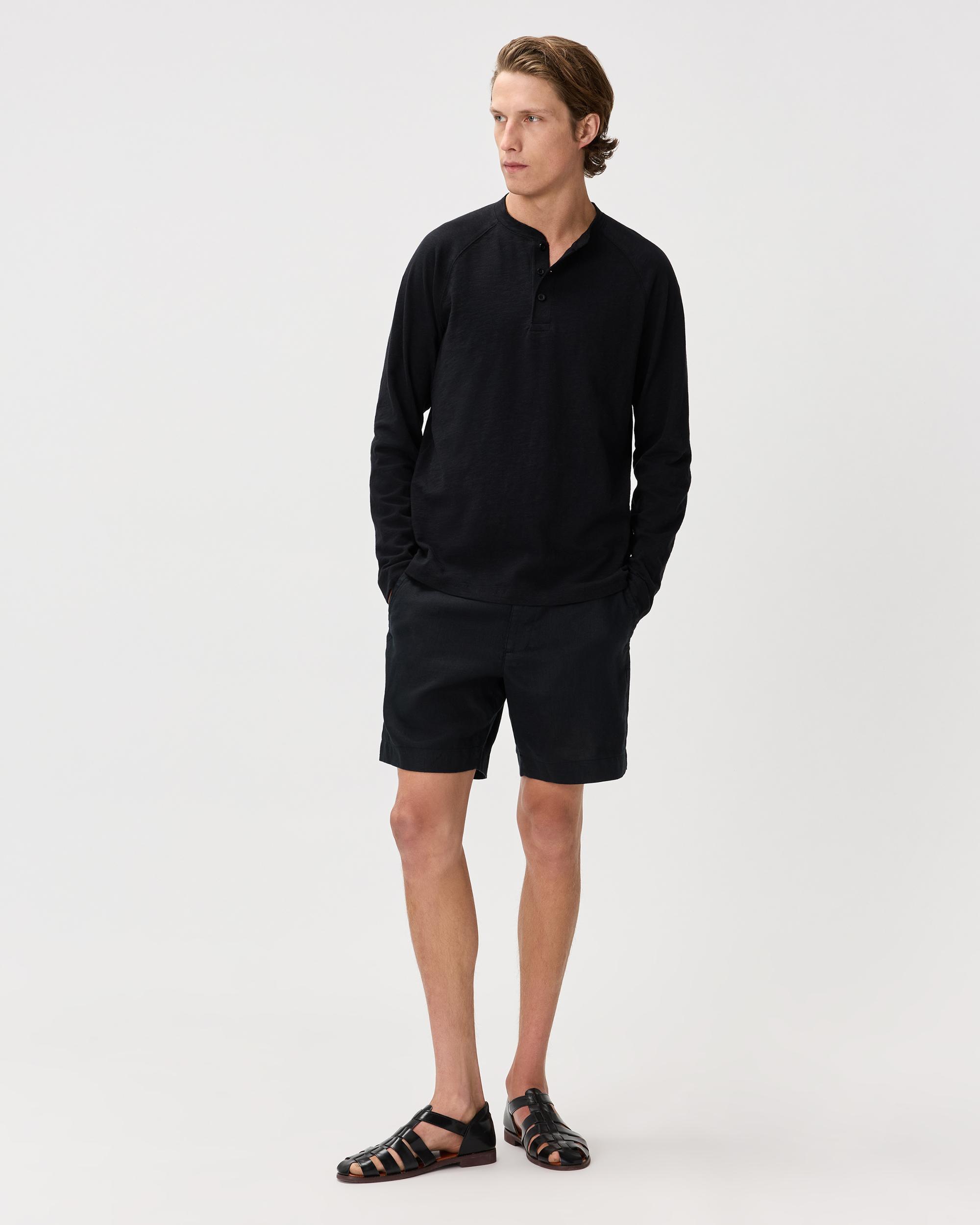 Quince | Men's Slub Long Sleeve Henley Organic Cotton Product Image