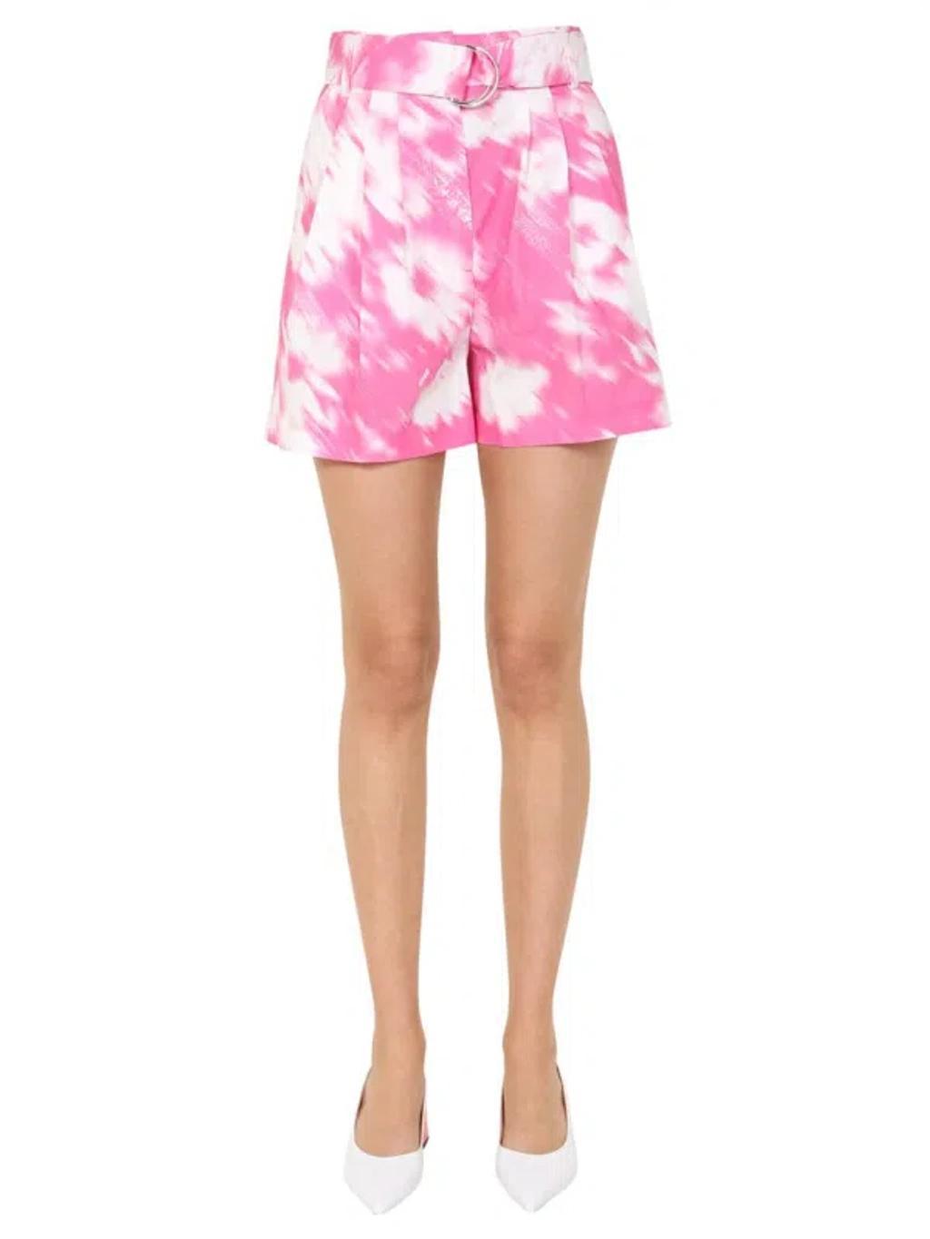 MSGM Womens Pink Cotton Shorts Product Image