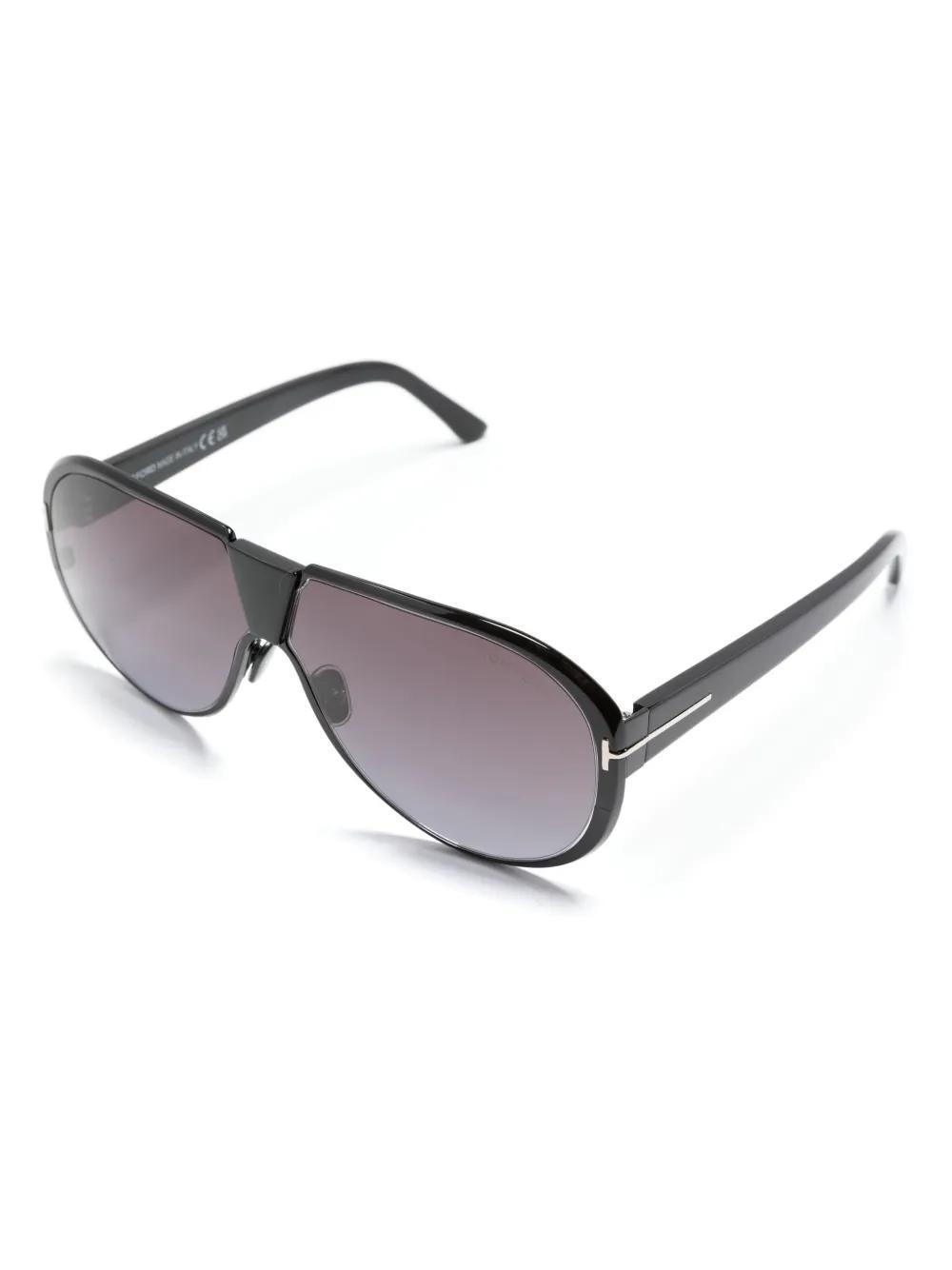 TOM FORD Vicenzo Pilot-frame Sunglasses In Black Product Image