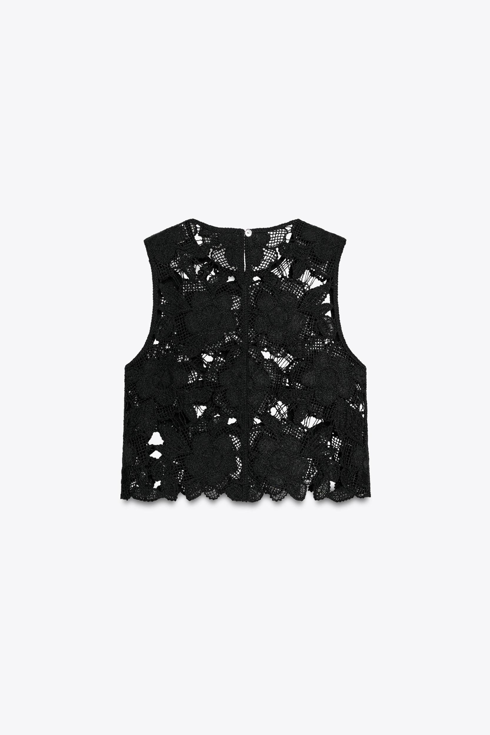 FLORAL CROCHET TOP Product Image