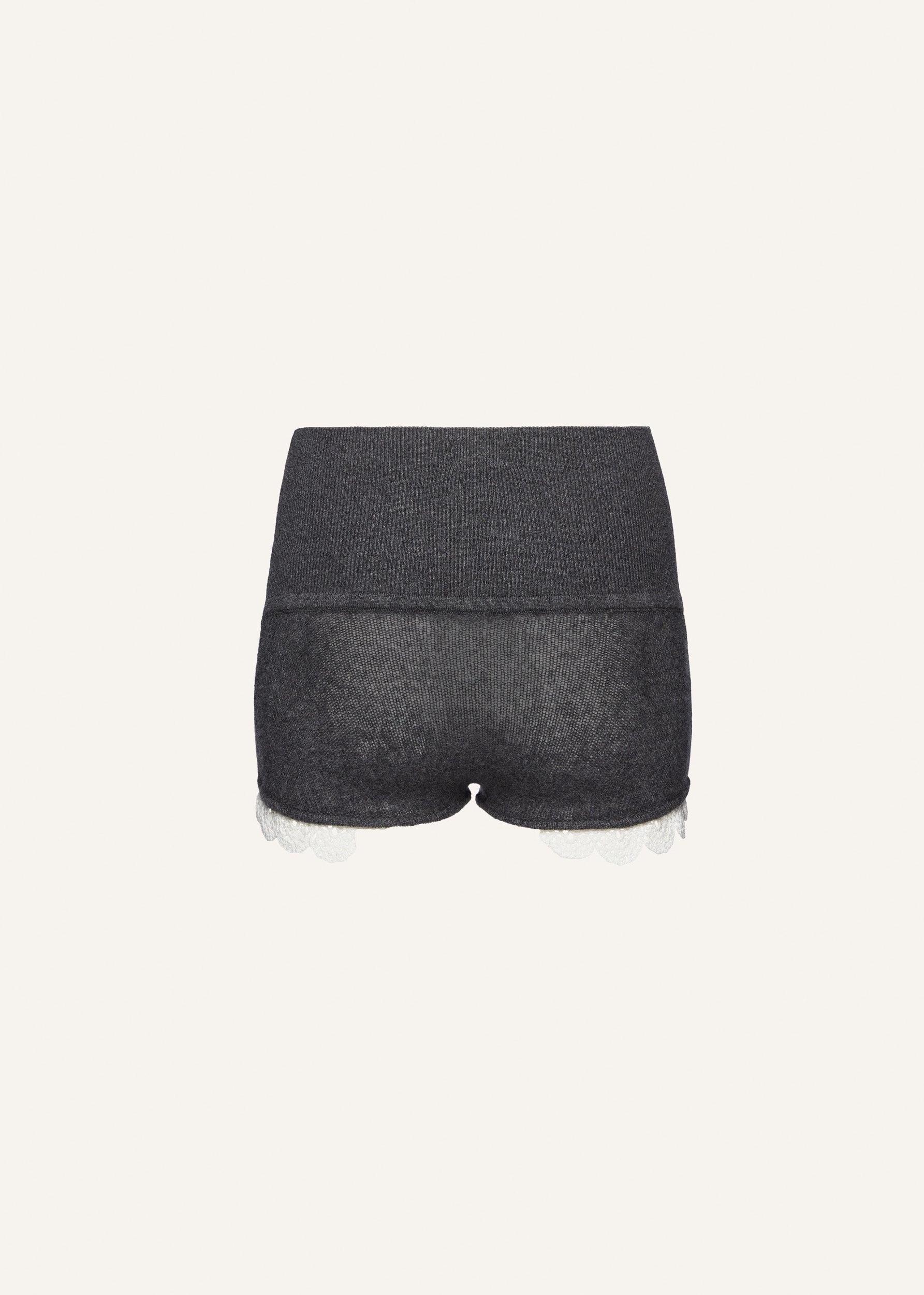 Cashmere knit shorts in grey Product Image