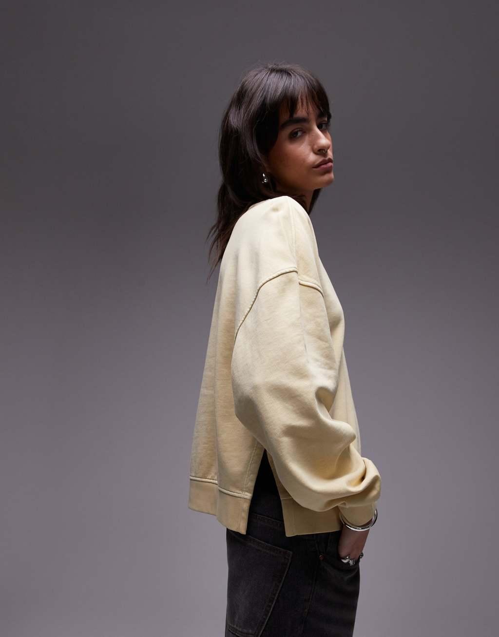 & Other Stories sweatshirt in light yellow Product Image