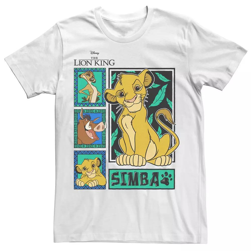 Disney's The Lion King Simba Jungle Panels Men's Tee, Size: Large, White Product Image