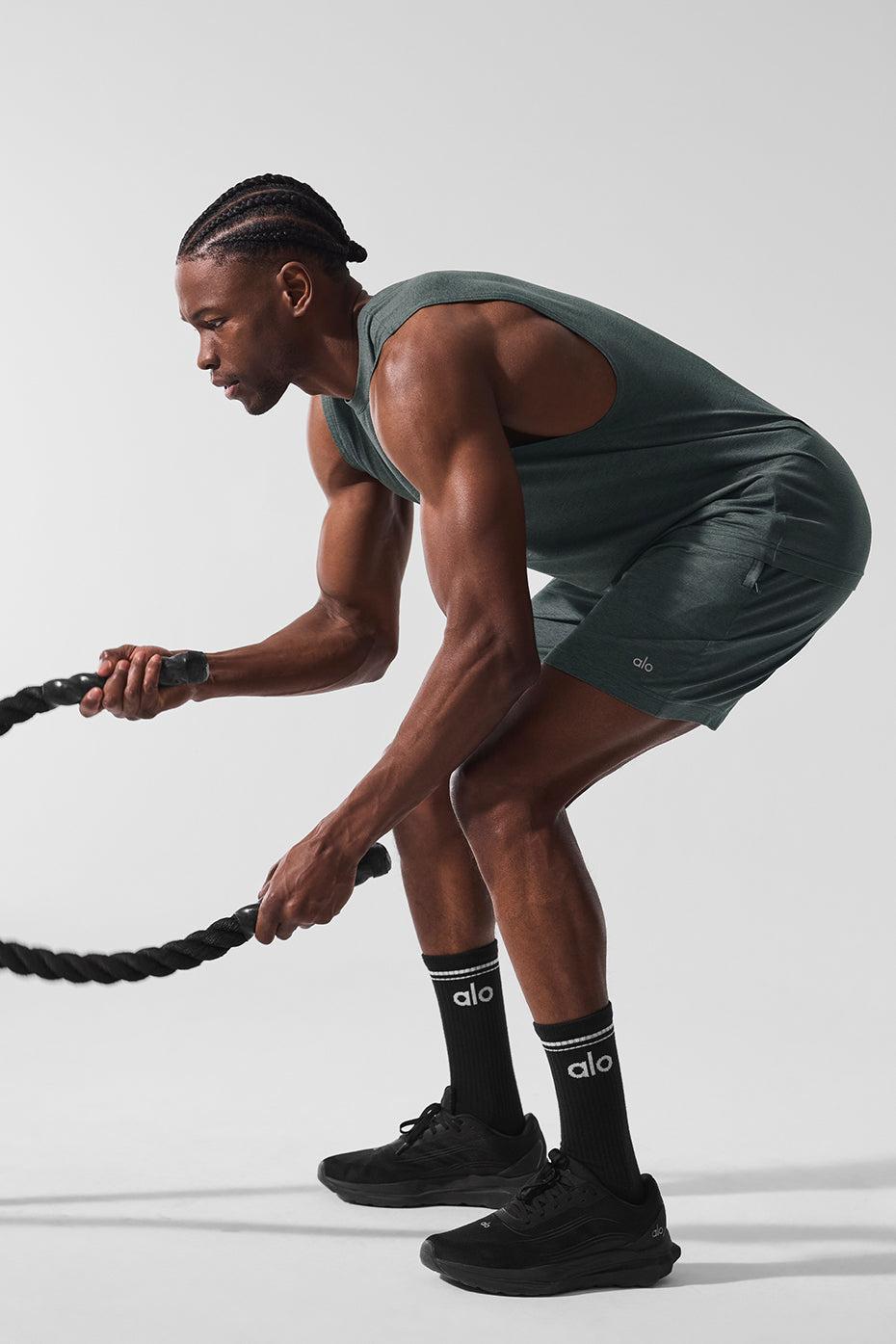 7" Conquer React Performance Short - Charcoal Green Heather Product Image