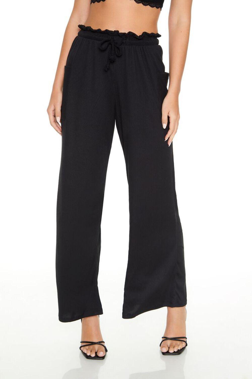 Drawstring Wide-Leg Cargo Pants | Forever 21 Product Image