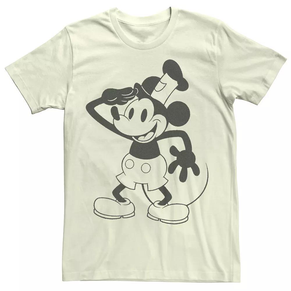 Disney 100 Captain Mickey Mouse Cartoon Men's Tee, Size: Medium, Natural Product Image