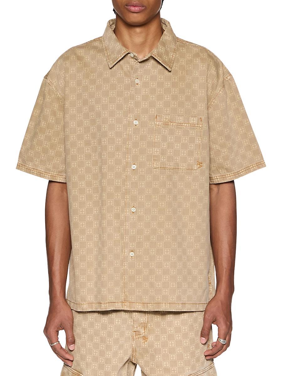 Mens Democrazy Box Denim Button-Front Shirt Product Image