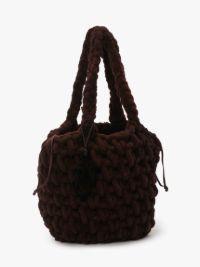 LARGE BLANKET SHOPPER - CHENILLE SHOULDER BAG in brown | JW Anderson US  Product Image