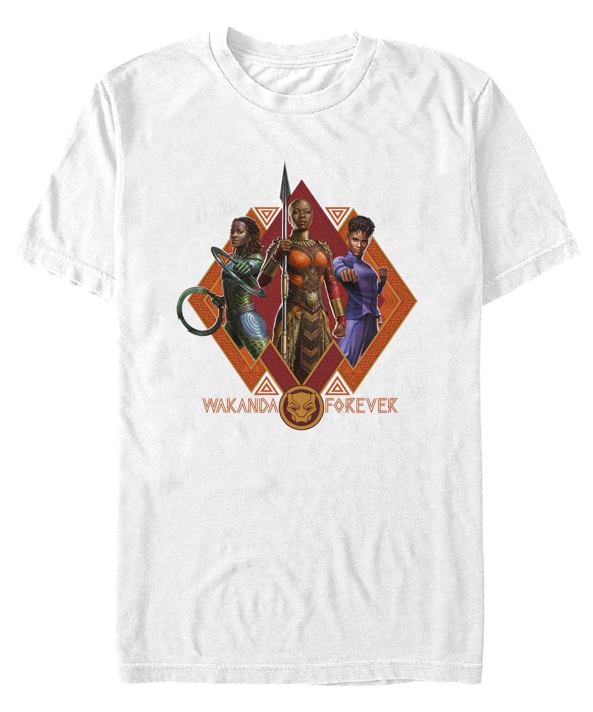 Men's Marvel Wakanda Forever Okoye Shuri and Nakia Portraits Tee, Size: XXL, White Product Image