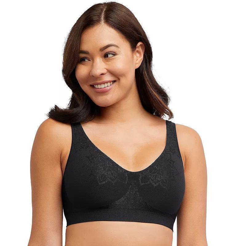 Bali Comfort Revolution ComfortFlex Fit Full-Coverage Wireless Bra DF3484, Women's, Size: Large, Crystal Grey Aztec Product Image