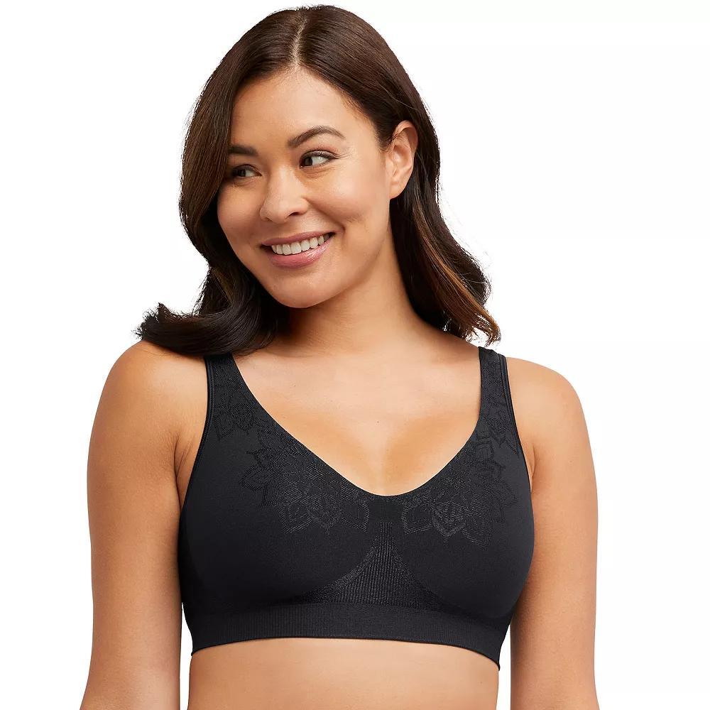 Bali Comfort Revolution ComfortFlex Fit Full-Coverage Wireless Bra DF3484, Women's, Size: Large, Crystal Grey Aztec Product Image