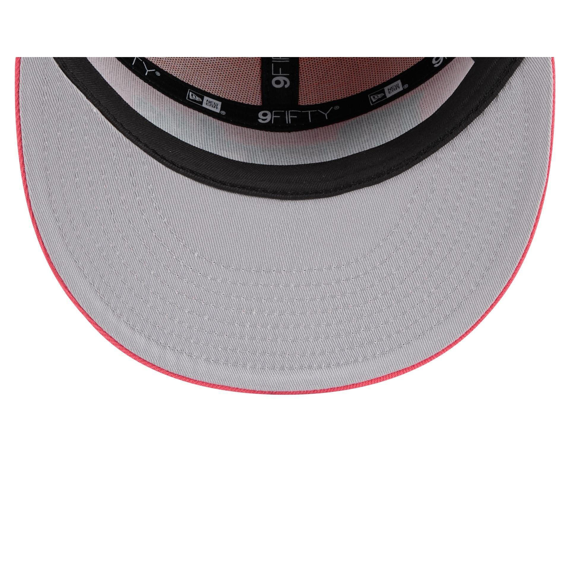 Arizona Diamondbacks Coral Split Panel 9FIFTY Snapback Hat Male Product Image