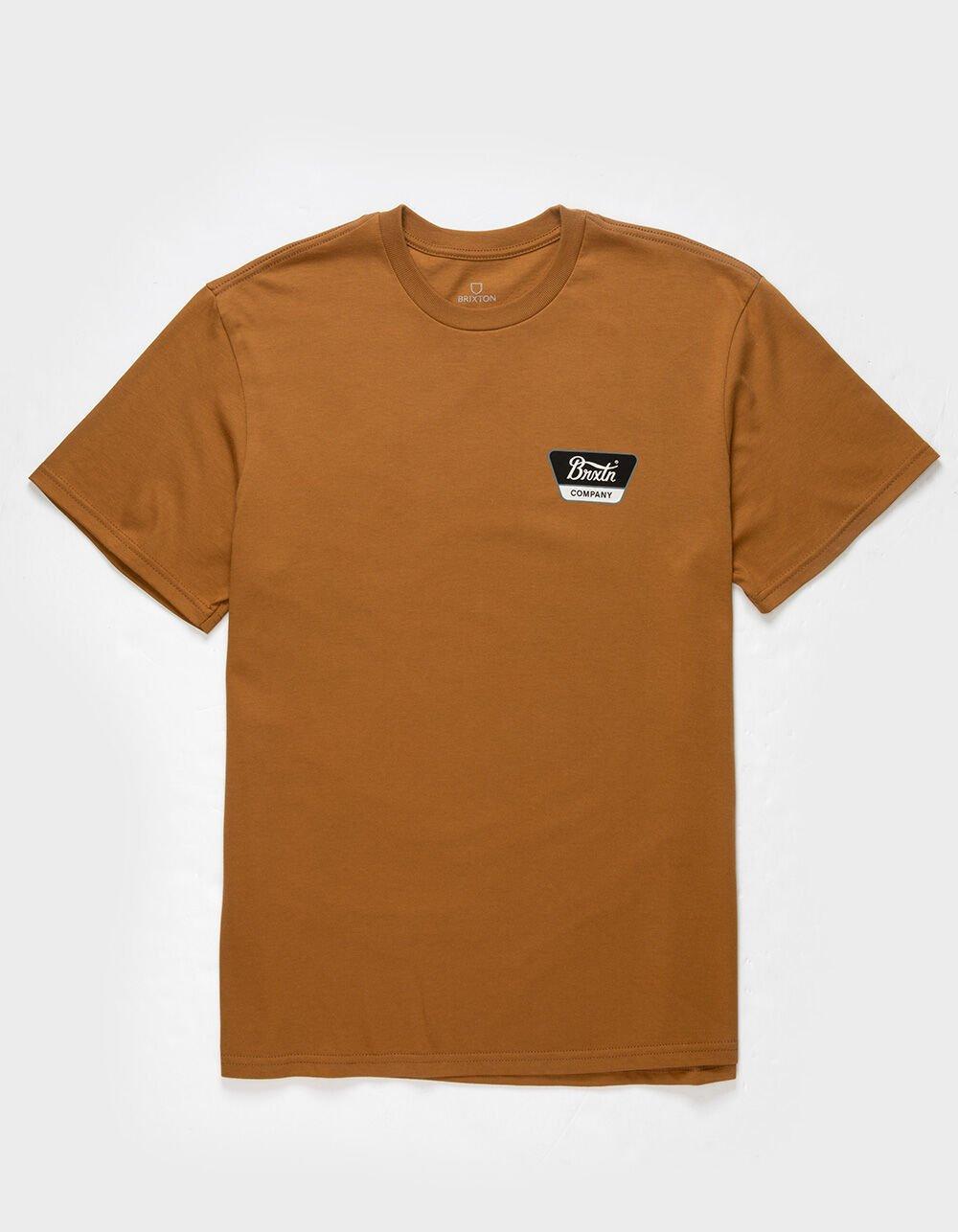 BRIXTON Linwood Mens Tee - BROWN GOLD Product Image