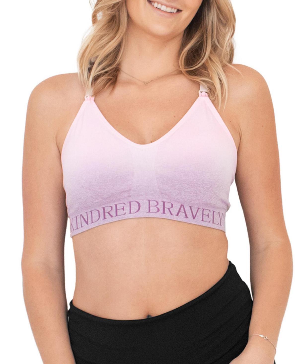 Kindred Bravely Women's Sublime Sports Pumping + Nursing Hands-Free Bra - Ombre Purple 1X: Light Support, Racerback Product Image