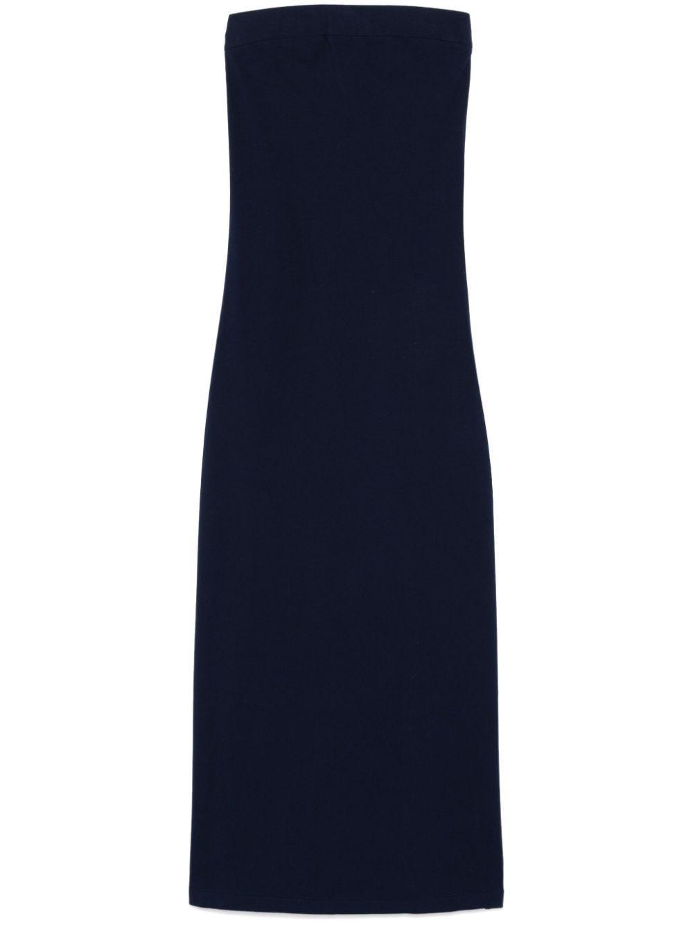 Norma Kamali Strapless Turtle Dress To Knee Black XL Product Image