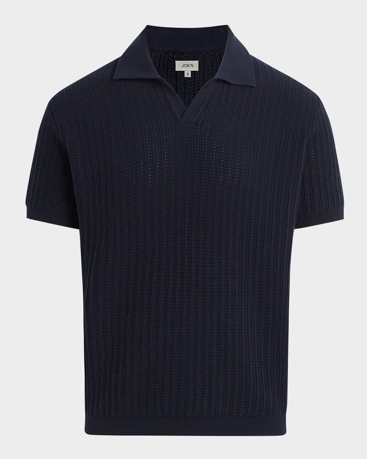 Mens Textured Polo Sweater Product Image