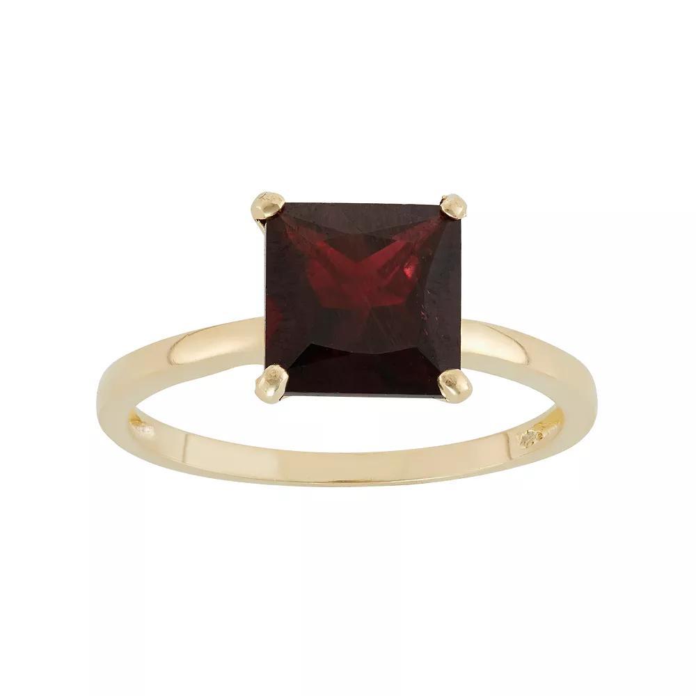 Designs by Gioelli Garnet 10k Gold Ring, Women's, Size: 9, Red Product Image