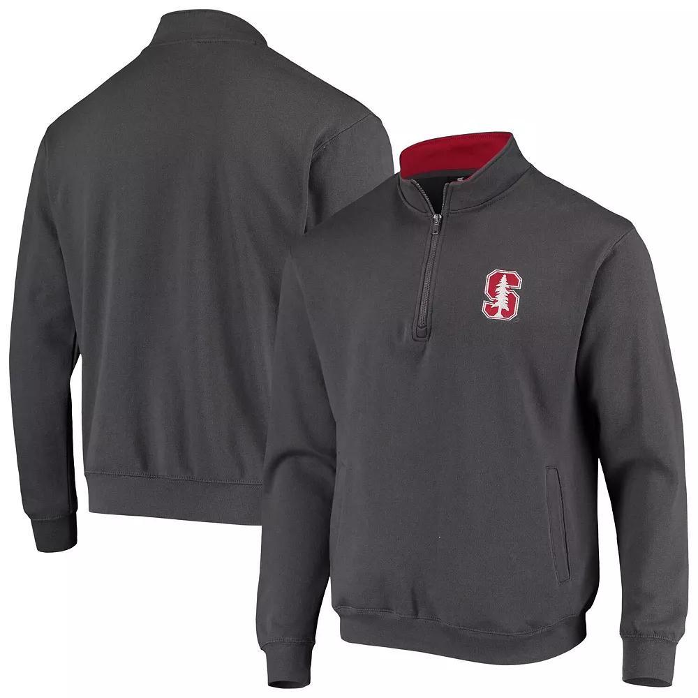 Men's Colosseum Charcoal Stanford Cardinal Tortugas Logo Quarter-Zip Jacket, Size: XL Product Image