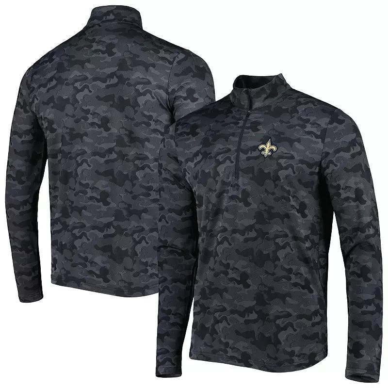 Mens Antigua New Orleans Saints Brigade Quarter-Zip Sweatshirt Product Image